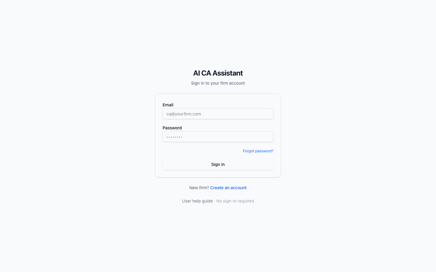 Sidebar navigation